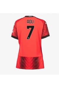 Fotbalové Dres AC Milan Yacine Adli #7 Dámské Domácí Oblečení 2023-24 Krátký Rukáv